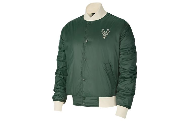 Nike Jackets Men s Fir Green Baseball Collar Moderate Instructor DB4788-323 S