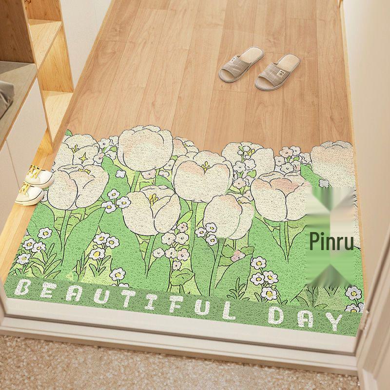 Groene Plant Deurmat - Vuil- en Slijtvast, Antislip Entree Mat voor Huis & Woonkamer.