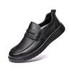 Fashion New Men Luxury Leather Genuine Leather Dress Shoes Fashion Soft Bottom Slip-on Loafers Comfy Casual Leather Business Fomal Shoes