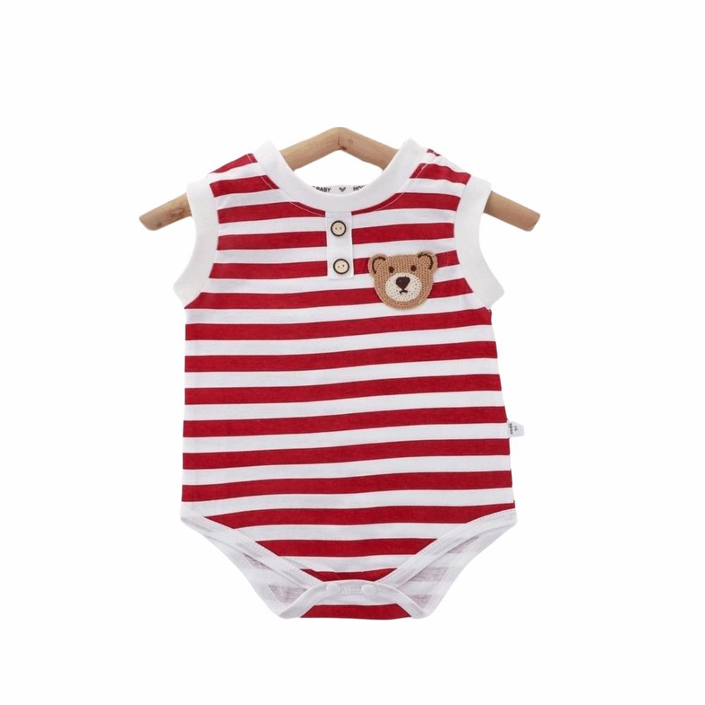 Cotton Material Summer Baby Bodysuit Solid Color Baby Jumpsuit Infant One-piece Baby Girls 59cm красный