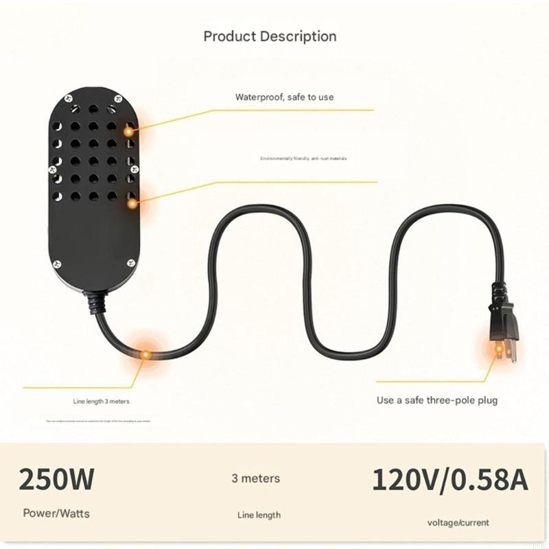 Birdbath Deicer Poultry Water Heater Winter Anti Freeze Drinking Deicer With Temperature Control For Chicken Duck Geese