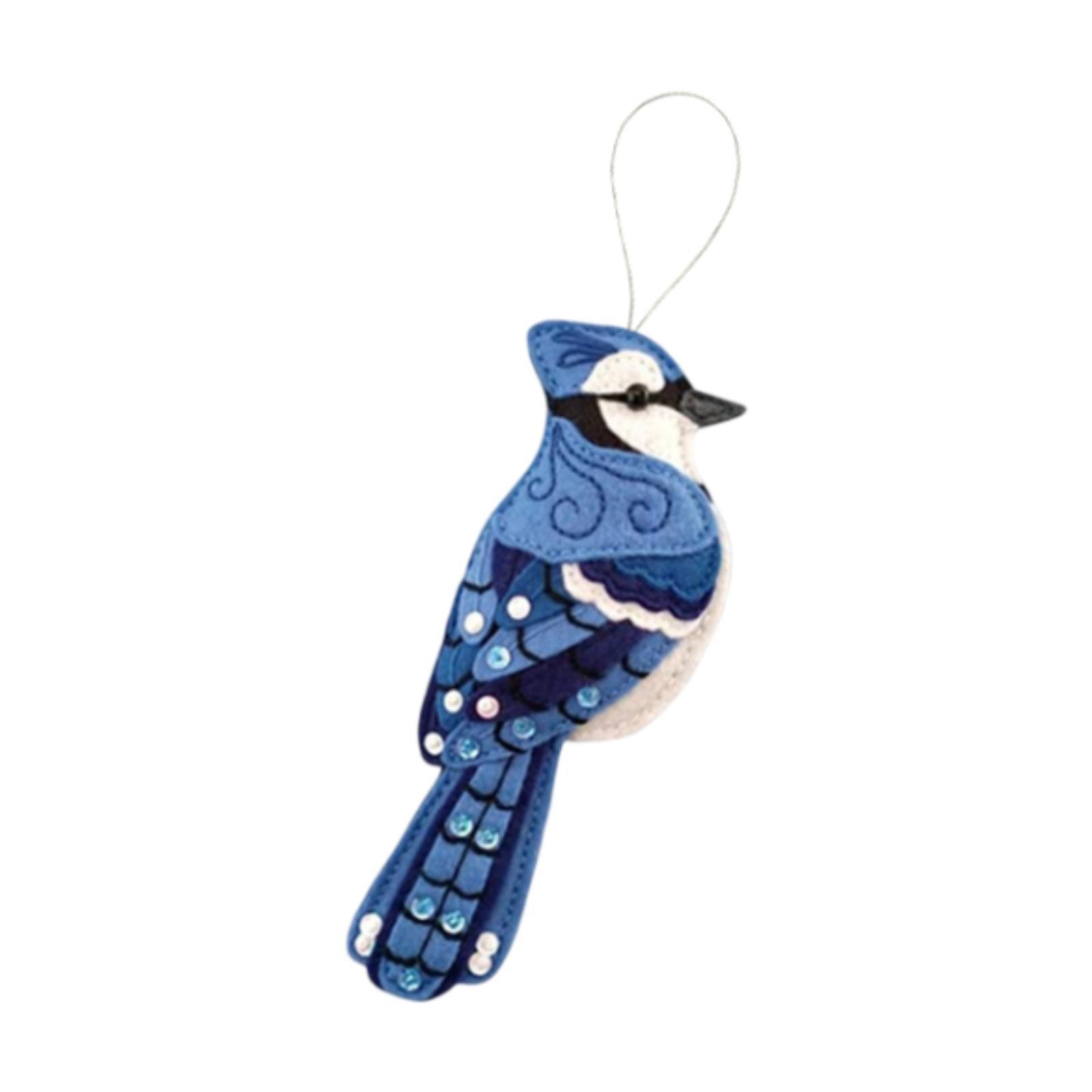 

Felt Bird Ornament Xmas Tree Hanging Pendant Decorative Ceiling Ornaments for Holiday Home Decoration синій