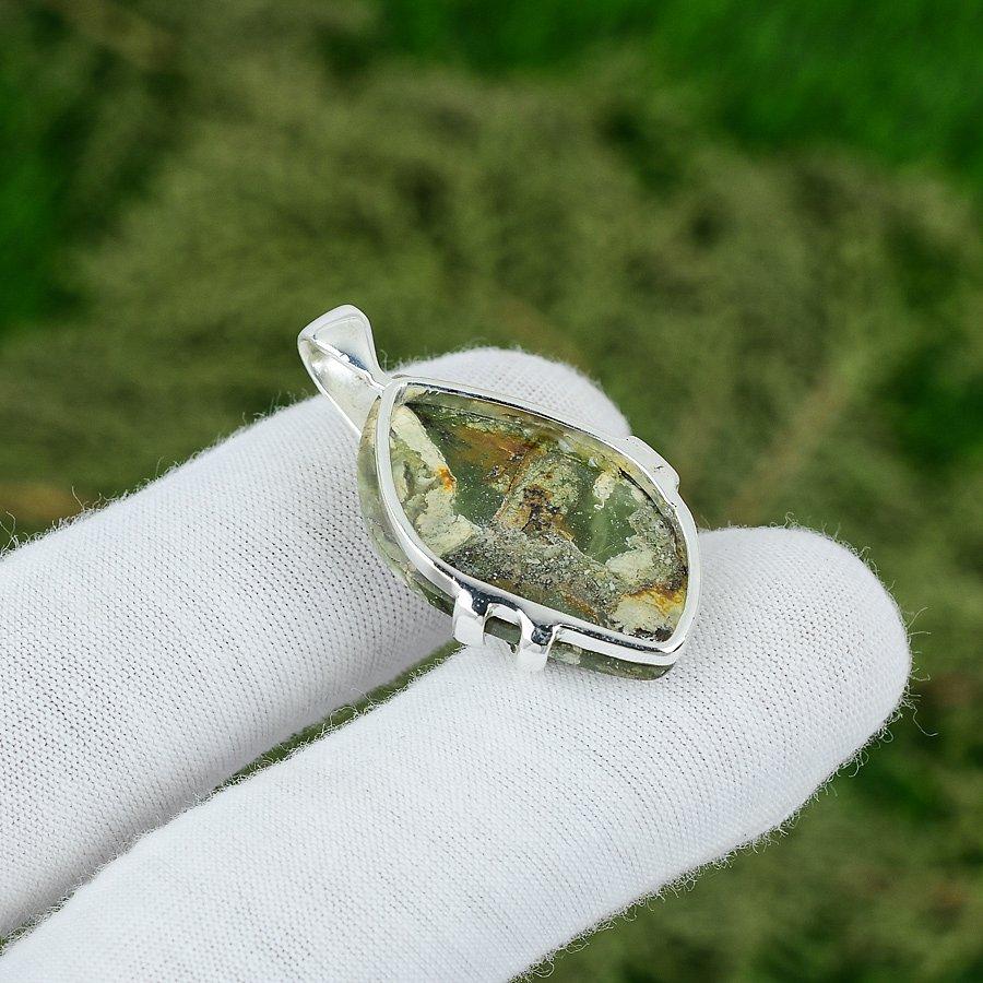 Sisters Day Sale 925 Sterling Silver Ocean Jasper Gemstone Wife Pendant Jewelry