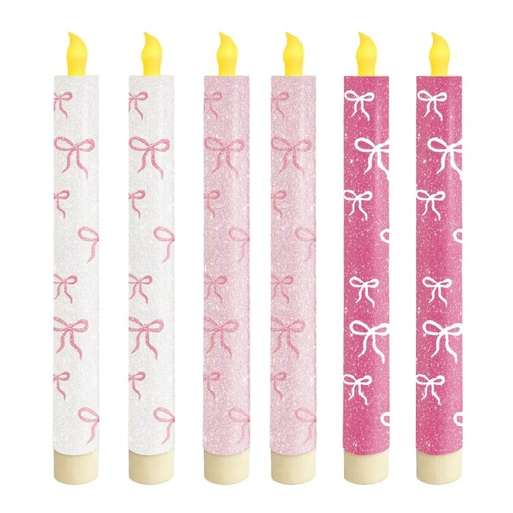 

6PCS Energy Saving Electronic Candle Timer Function Remote For Valentine Day Setting Holiday Event Decoration