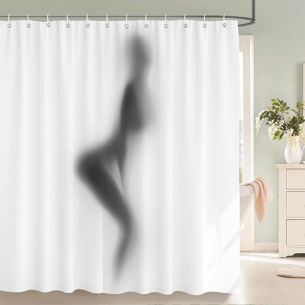 Sexy Woman Bath Curtains Waterproof Bathroom Shower Curtain Girl Shadow 3d print With Hooks Polyester Cloth 180*200 Bath Screen