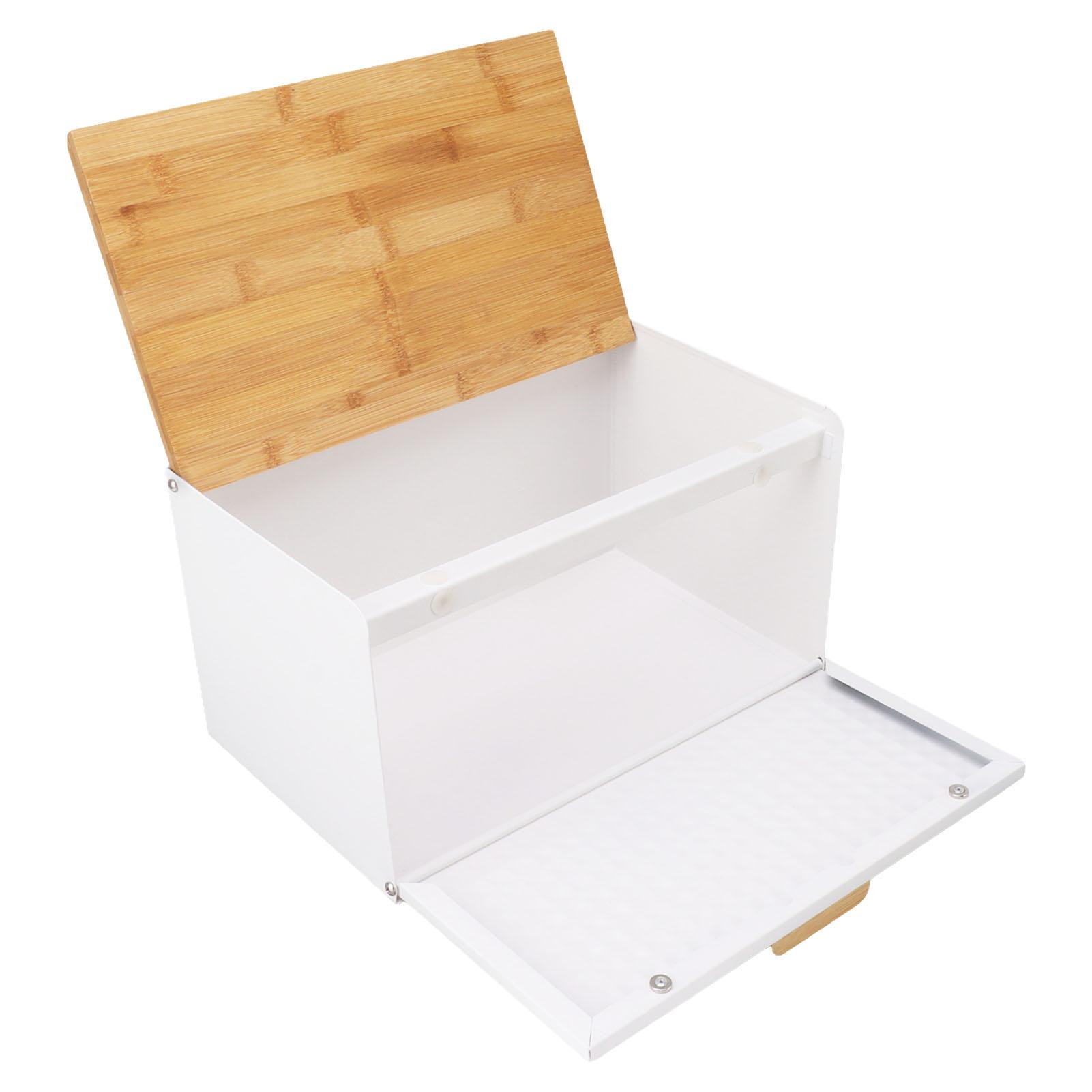 Деревянная хлебница натуральная винтажная прочная большая емкость для хранения хлеба для кухонной столешницы