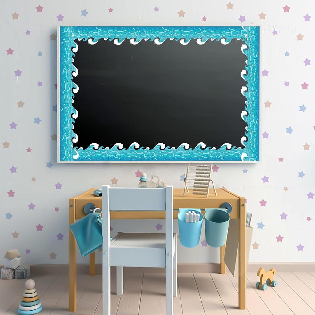 72 Feet Ocean Waves Die-Cut Bulletin Board Borders for Ocean Theme Classroom Decor Wall Decorations