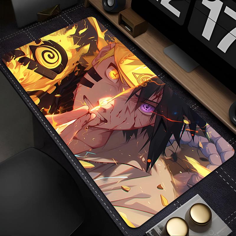 Rubber xxl Mousepad Gamer Gaming Mouse Pad Naruto Sasuke Anime Locking Edge Desk Keyboard Mat Office Computer Laptop Mat