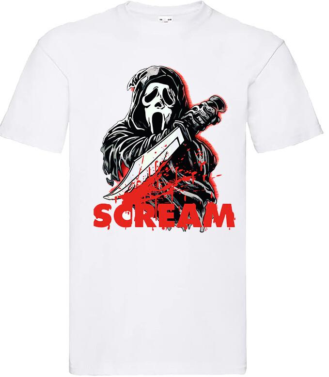 film movie retro birthday horror halloween 90s Unisex T-Shirt for scream fans Graphic Tee XL
