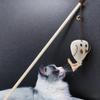 Cat Teasing Wand with Burlap, Feather, and Bell - Self-Entertainment Toy for Boredom Relief