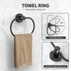 Bathroom Towel Rack Set Towel Bar Toilet Paper Holder Towel Ring Robe Hook Stainless Steel Wall Mounted Bathroom Hardware Set