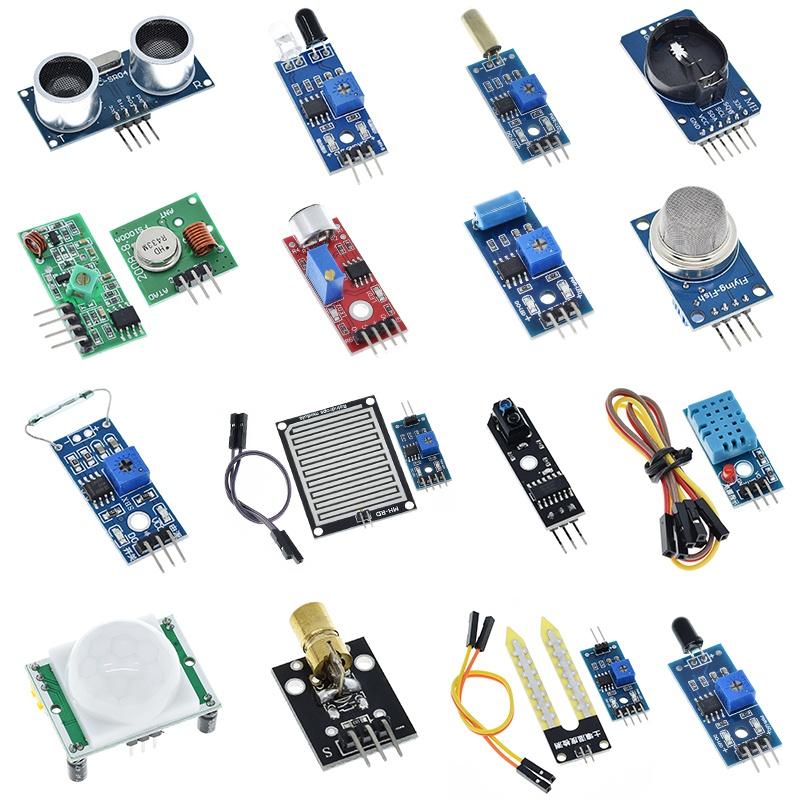 TZT Raspberry pi 2 3 the sensors module package HC-SR04 HC-SR501 DHT11 DS3231 KY-008 Sound Rain Soil sensors for arduino kit Replacement Sensors2