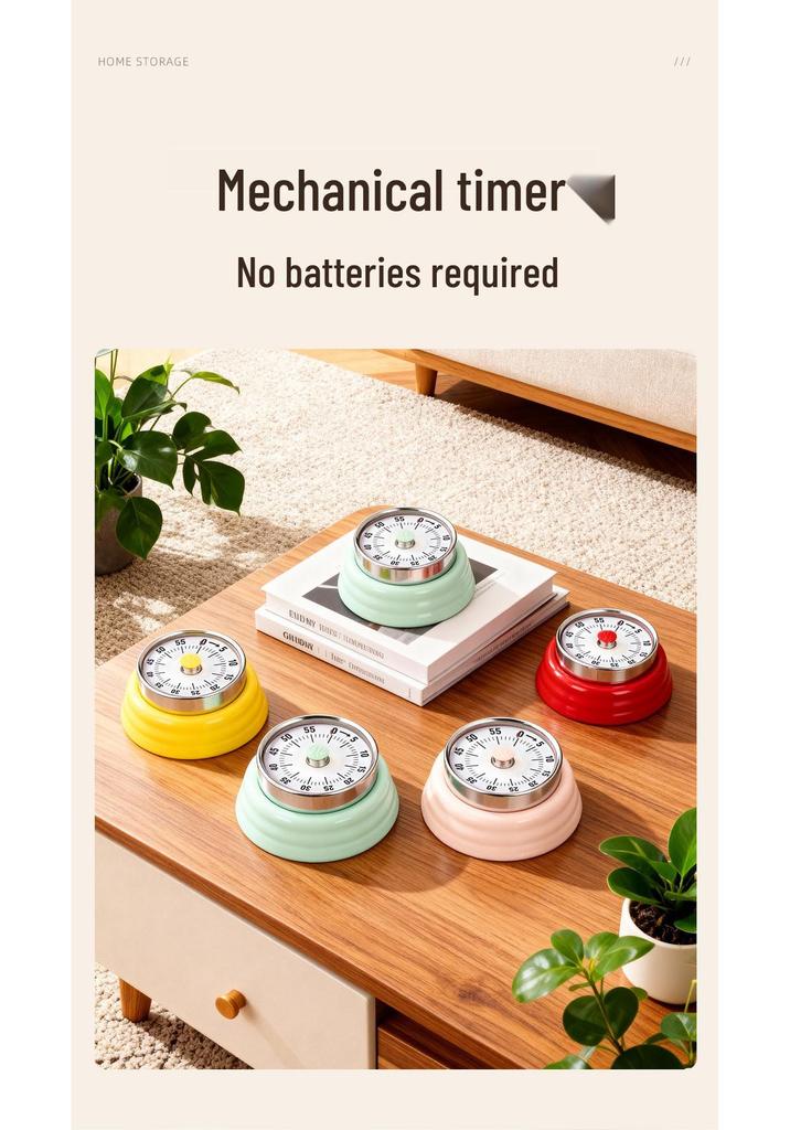Magnetic Kitchen Timer: Mechanical Cooking & Time Management Alarm Clock