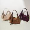 2025 Suede Frosted Leather Hobos Shoulder Arm Bag High Quality Women Boston Handbag Female Vintage Work Crossbody Tote Bags Lady