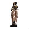 African Statue Aesthetic Ornament Art Sculpture Tribal Lady Figurine for Hallway Office