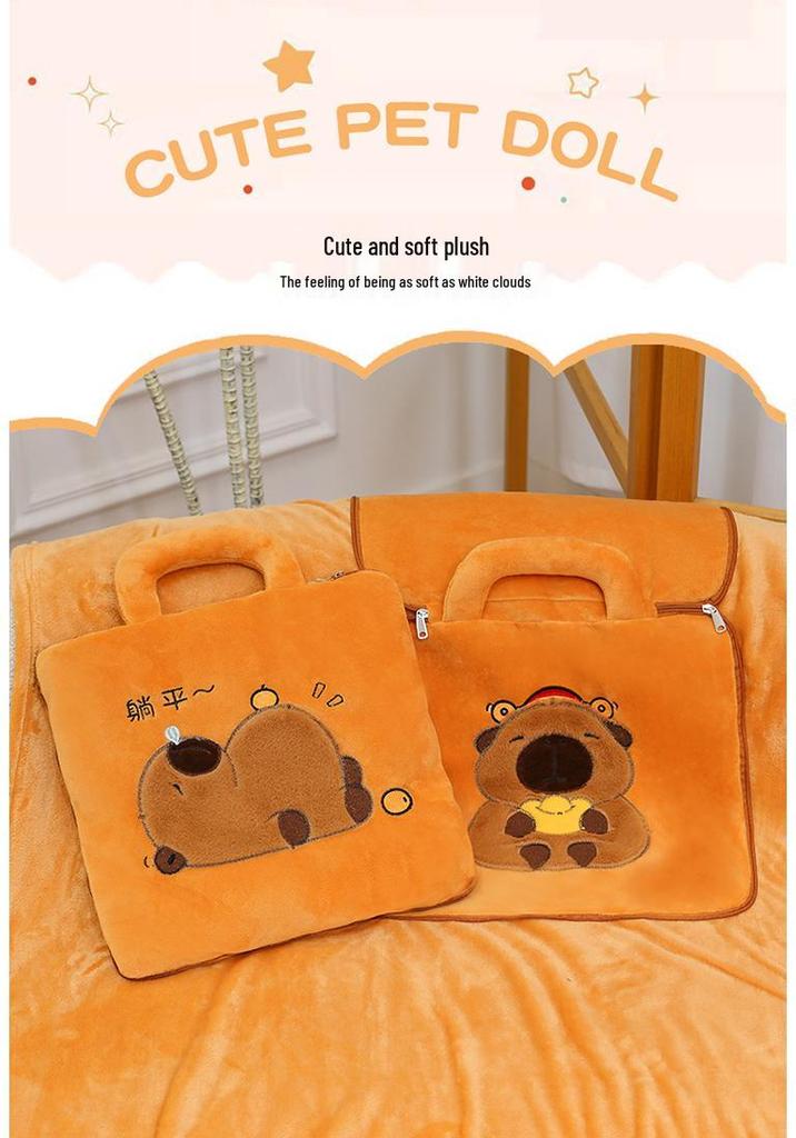 Capybara 2-in-1 Folding Cushion & Blanket