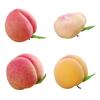2pcs Artificial Peach Fruit Realistic Faux Fruits Peaches for Home Kitchen Table Decoration and Photography Props
