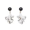 Real 925 Silver Black Natural Pearl Earrings Woman,Luxurious Dangling Freshwater Pearl Earring Wife Mother Gift White