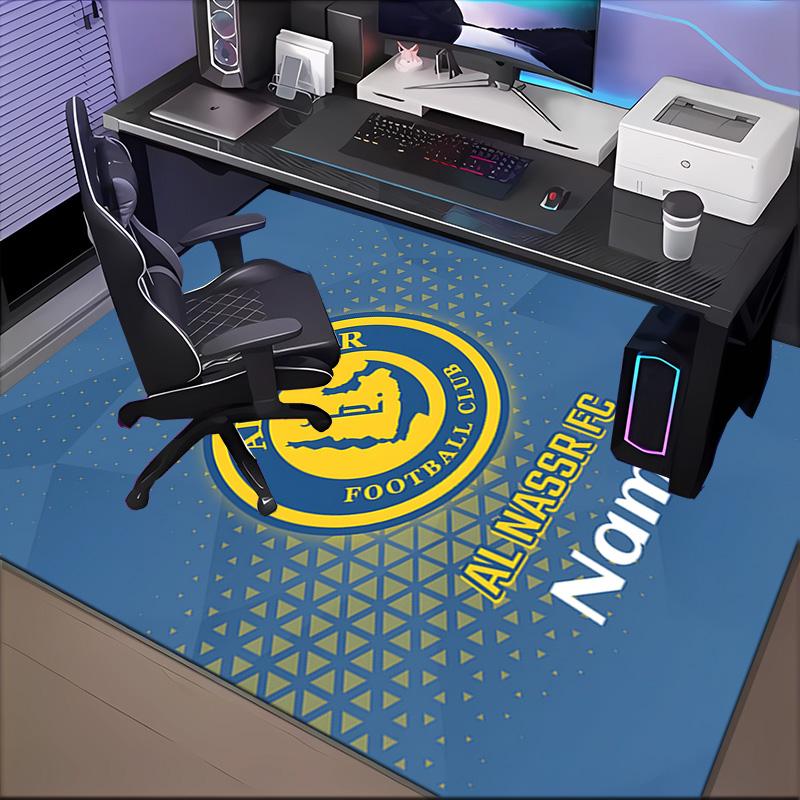 Custom Name Nassr FC Crest Rug Game Carpet, Floor Mat for Bedroom Living Room Entryway Rug, Home Decor Idea Gift for Christmas birthday
