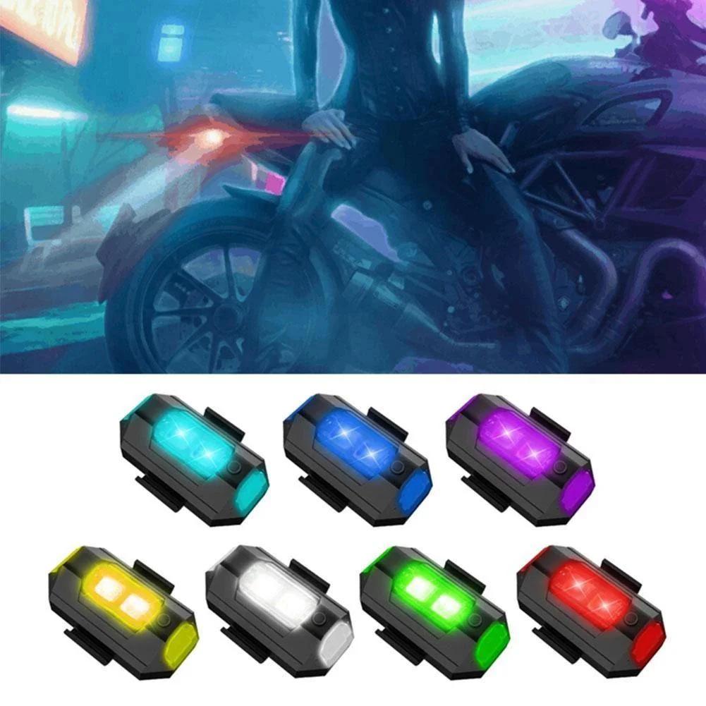 7 Colors Drone Strobe Light USB LED Motorcycle Turn Signal Indicator /Model Aircraft Night Flying Signal Flashing Warning Light