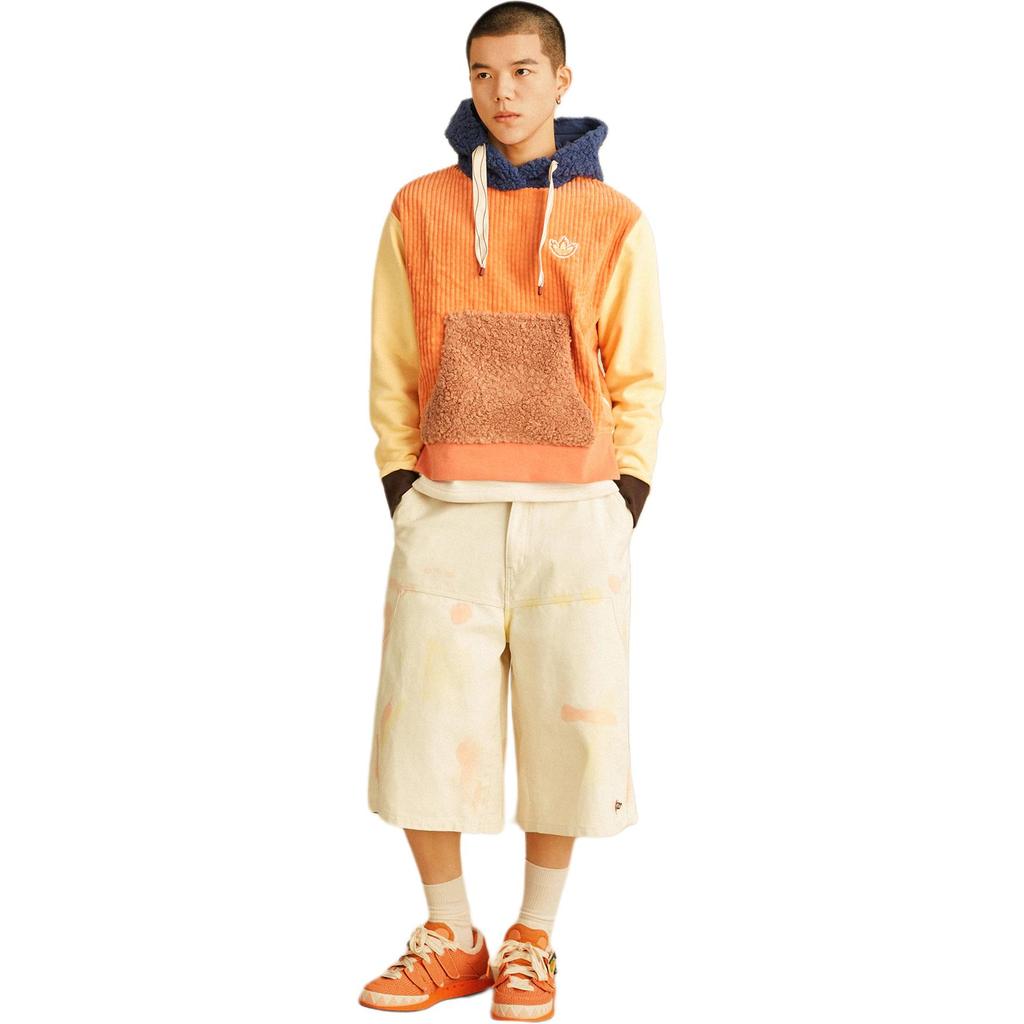 adidas Originals Trefoil X Melting Sadness Co-Branded Triušio Pleistras Kontrastingas Apykaklė Ilgomis Rankovėmis Megztinis Unisex Viršutiniai Drabužiai Šviesiai Chaki Rudas HY7255