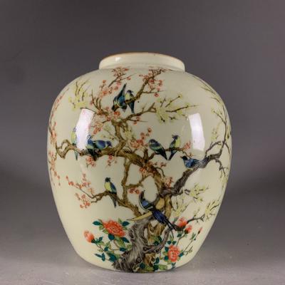 Vāze keramikas zemglazūra pastelis divpadsmit varenes attēls liela ietilpība jauns retro antīks porcelāna darba galda ornaments mākslas darbs
