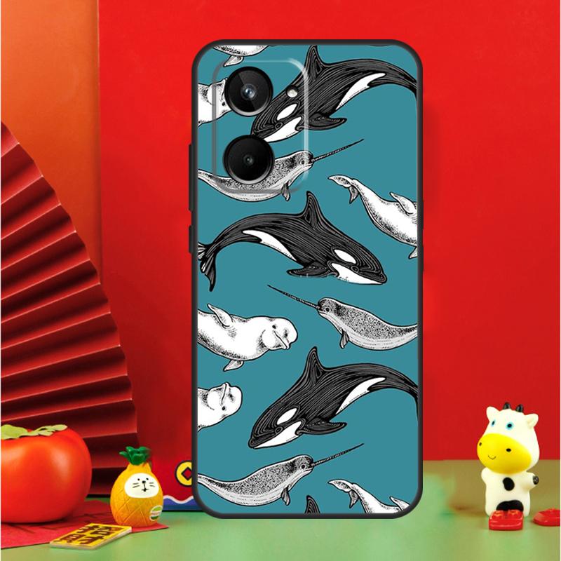 Blue Ocean Whales Pattern For Realme 15 Pro GT7 GT6 10 11 12 13 14 Pro Plus C67 C63 C61 C55 C51 C53 C35 C75 C65 Case