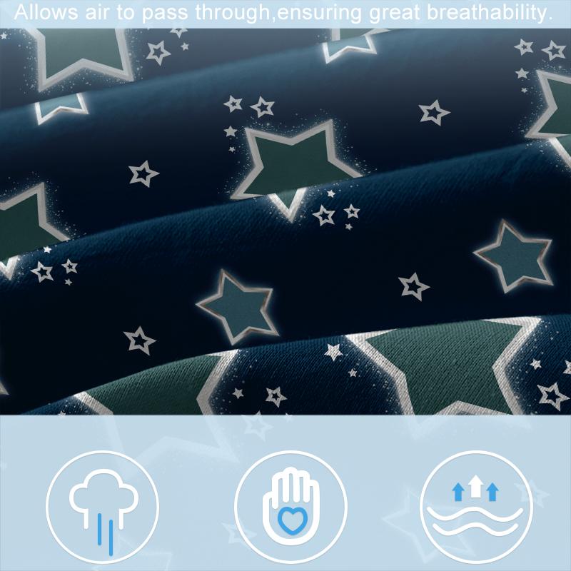 1 Schlichtes modernes Sternenmuster mattes Spannbettlaken, Schlafzimmer bedruckte Bettdecke, Bettwäsche (ohne Kissenbezüge)