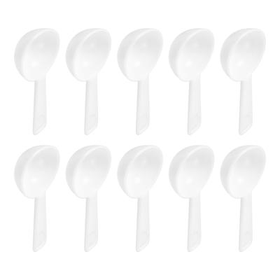 UXCELL 20-Pack Reusable Plastic Measuring Spoons, Powder Scoops with Short Handles, 3g Capacity, White
