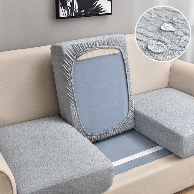 Jacquard Sofa Chair Seat Soft Cushion Cover Flexible Waterproof Sofa Cover For Living Room Furniture Protector For Pets Kids Removable