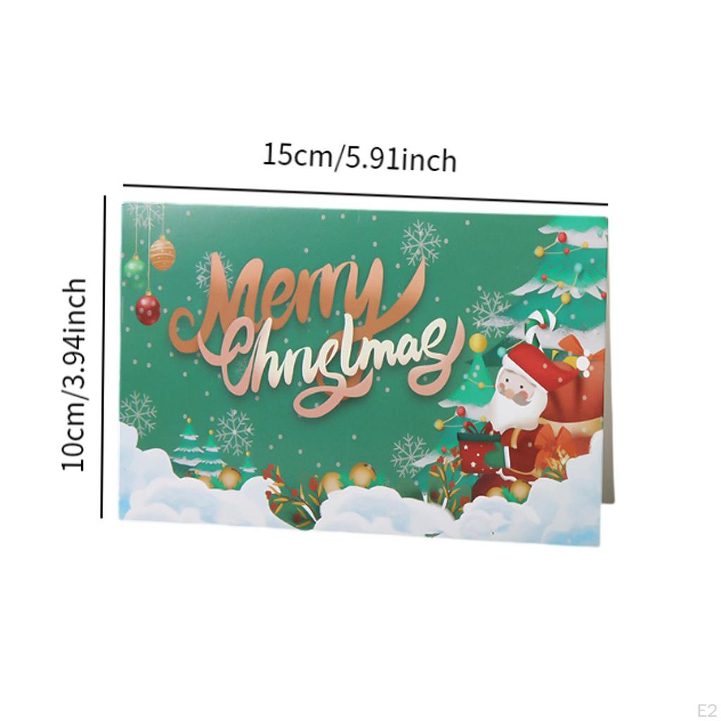 24x Merry Christmas Cards Greeting with Stickers 4x6 Blessing for Party
