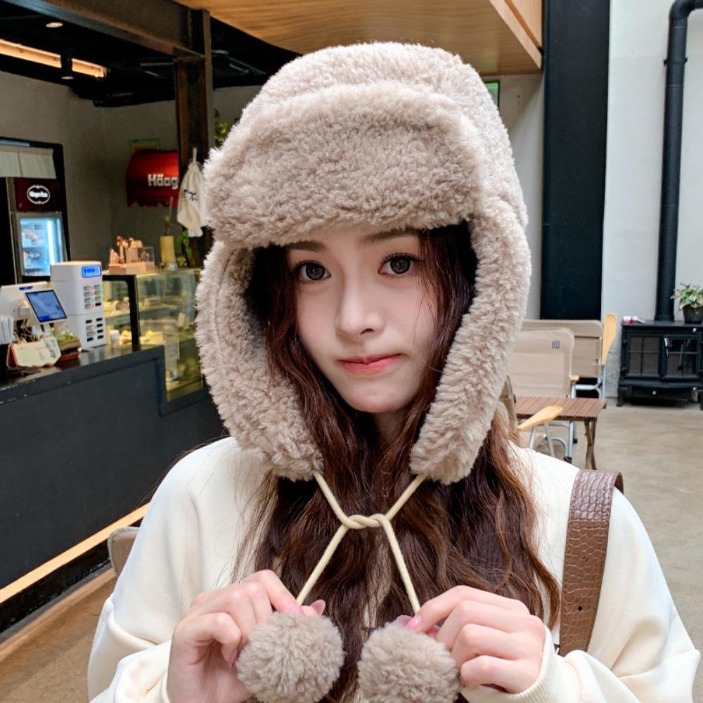 Winter Women Plush Hat Fashion Ear Protection Hooded New Lei Feng Hat