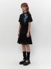 TUOMIO Mesh Frill Layered Skirt [Black]