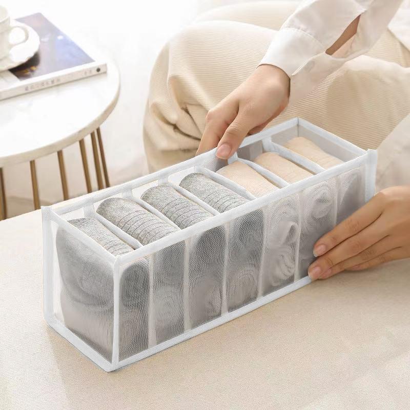 Scatola portaoggetti in tessuto pieghevole multifunzione stile cassetto per biancheria intima e calzini