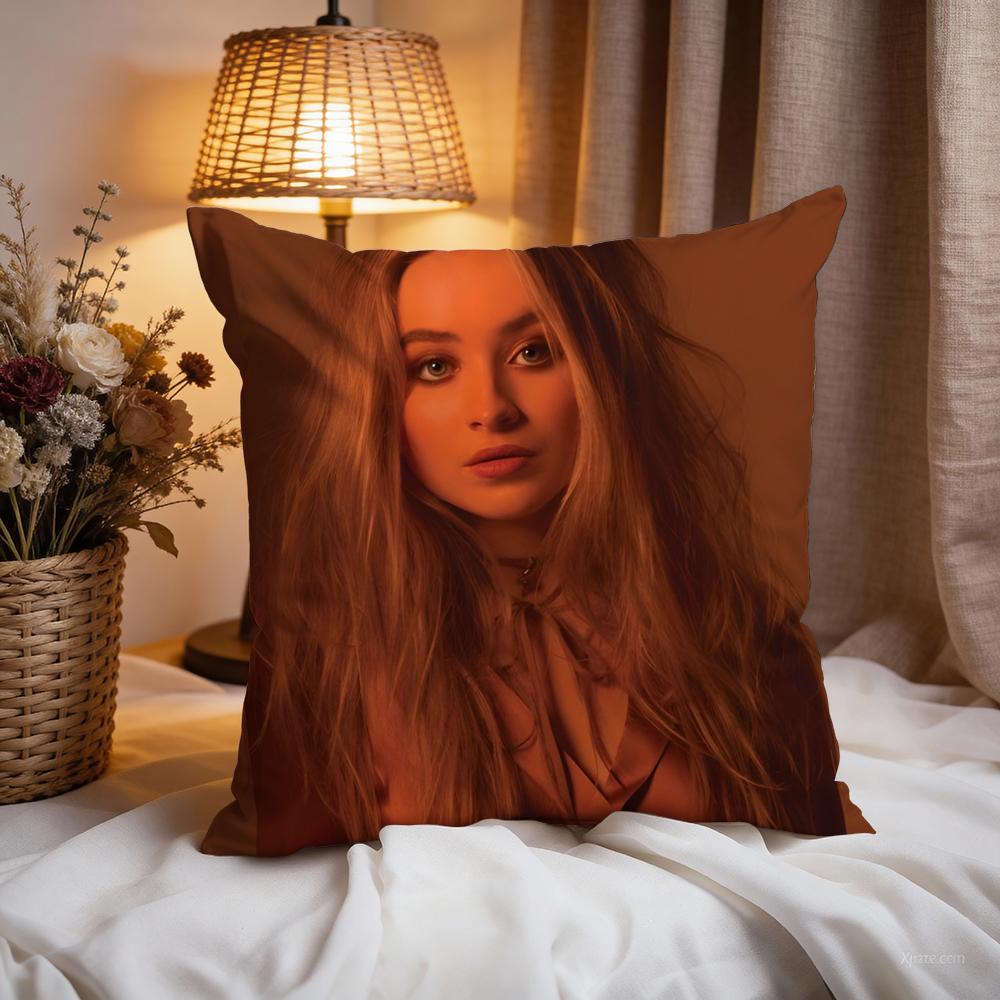 s-Sabrina Carpenters Singer Cushion Cover Premium Comfort Reversible Pillow Cove -Two In One Design for Any Room & Car Interior