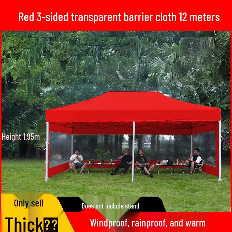 Transparent Tent Side Panel: Windproof & Waterproof Outdoor Canopy Enclosure with Thick Fabric and Durable Edging