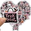 50PCS Cute Black Pink Halloween Stickers Notebook Bicycle Gothic Waterproof Luggage Coffee Darkness Phone Stickers Laptop Decals
