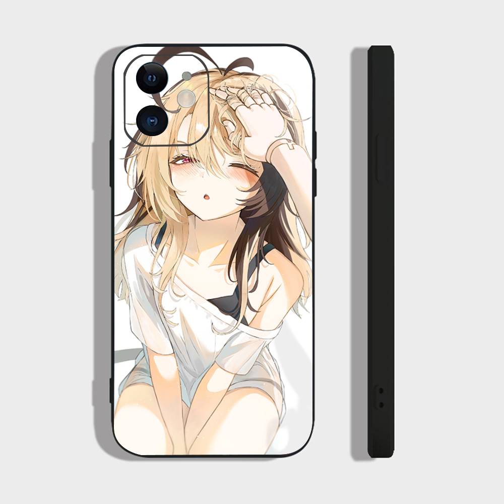 Gigi Murin Anime H-hololive Phone Case For IPhone 17 Air 16 15 14 13 Pro Max 11 12 Black Silicone Cover