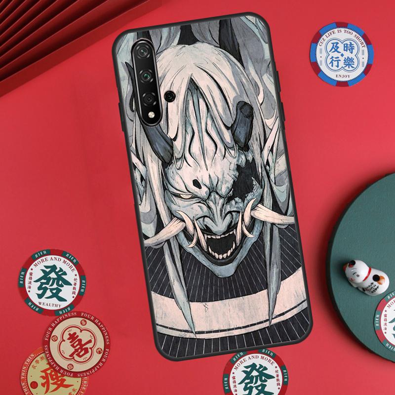 Samurai Oni Mask For Huawei Nova 12s 7i 8i 11i 12i Y73 Y70 Y90 Y60 Y72 Y61 Y91 9 10 SE P30 Pro P40 Lite Case