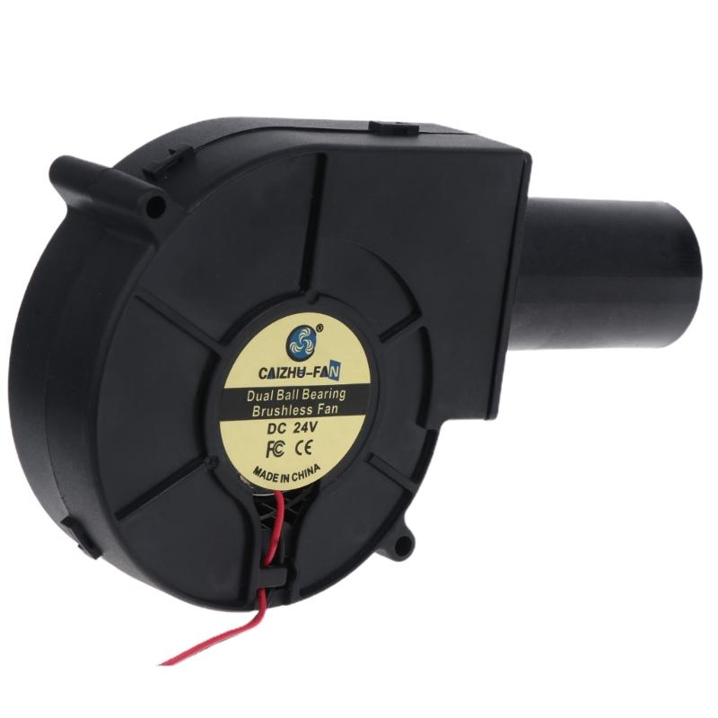 5V-24V Air Blower Fan Charcoal Starter Cooking Fire Starter Grill Fans with Air-Duct Dual Ball Bearing BBQ Camping Tool