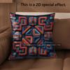 2D Aztec Geometric Pattern Throw Pillow Covers** Pattern Cushion Cover Suitable For Sofa Bedroom Car Pillow Cover
