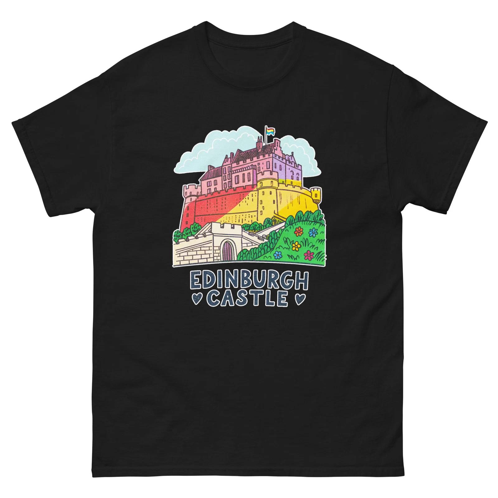Edinburguh Castle Attraction Landmark Travel T-Shirt L