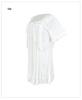 Women's White Fairy Net Yarn Nightgown – Square Neck, Ruffle, Loose Fit, Court Style Loungewear