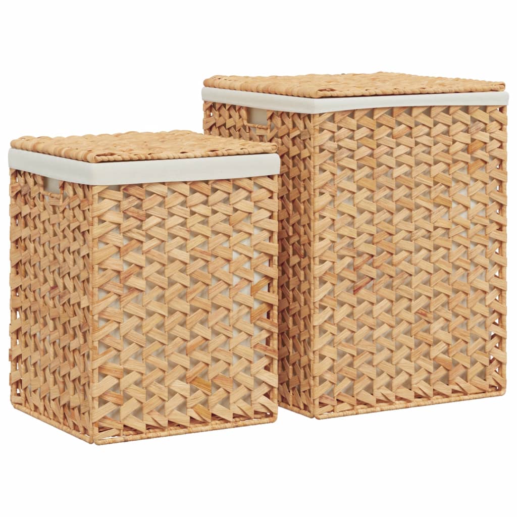 Vidaxl Laundry Baskets, 2 Pcs., Water Hyacinth
