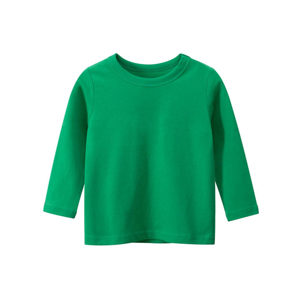 Children's Long Sleeve T-shirt Round Neck Solid Color Advertising Shirt