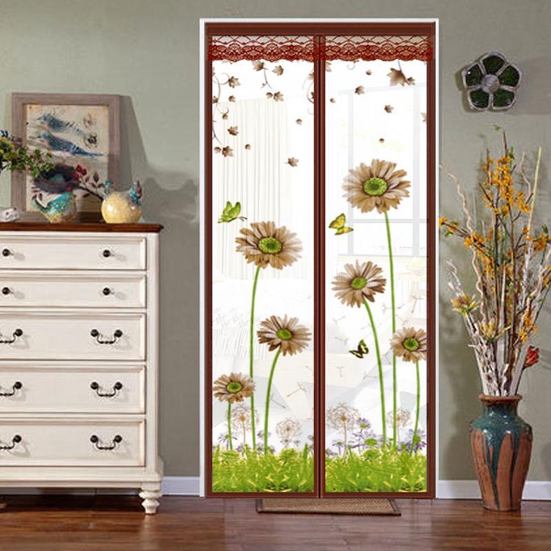 Summer Magnetic Mesh Net Anti Mosquito Insect Fly Bug Curtain Automatic Closing Door Screen Kitchen Curtain Drop Shipping