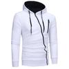 Men's Trendy Brand Hooded Sweatshirt: Oblique Zipper Jacket for Autumn/Winter.