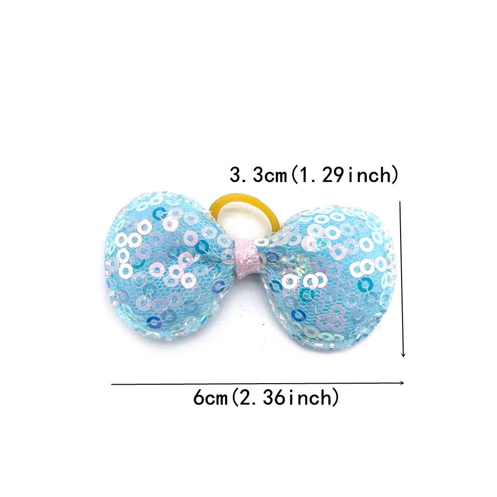 50/100pcs Small Dog Hair Bows Pet Dog Hair Accessories Bows Cat Bows with Rubber Bands for Small Dogs Yorkshire Hair Decorate