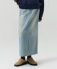 Leuba Rear-Slit Denim Long Skirt - Light Blue