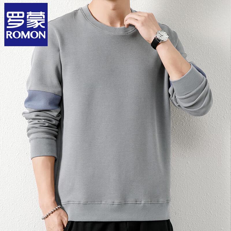 Romman Men's Trendy Loose Fit Crewneck Top